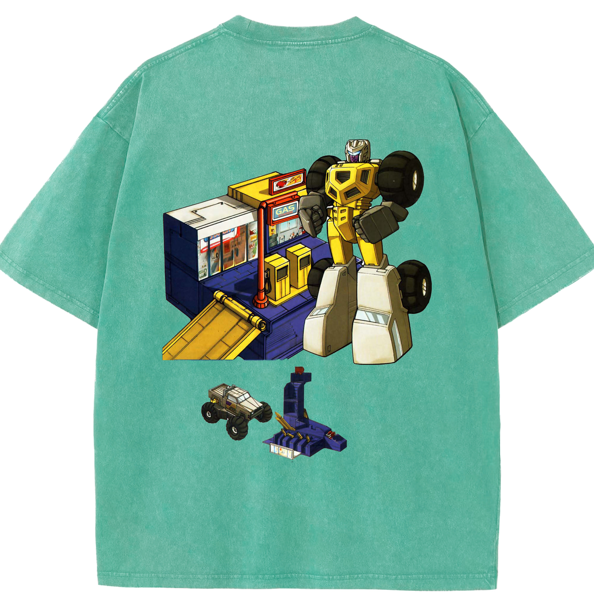 （画像用）  綿100% ヴィンテージ風 半袖Tシャツ（背面プリント）